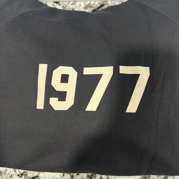 NWT 100% authentic essentials 1977 hoodie iron color - Picture 5 of 5